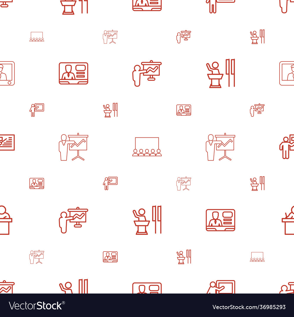 Lecture icons pattern seamless white background