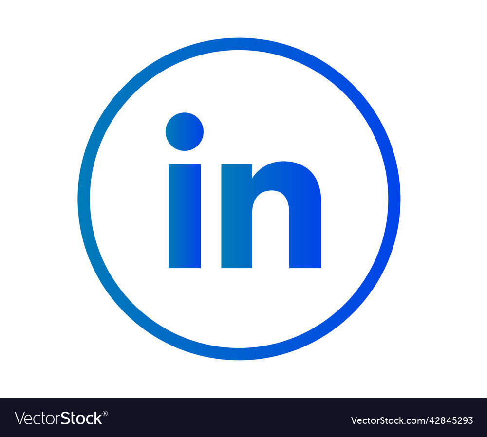 Linkedin social media icon symbol design abstract