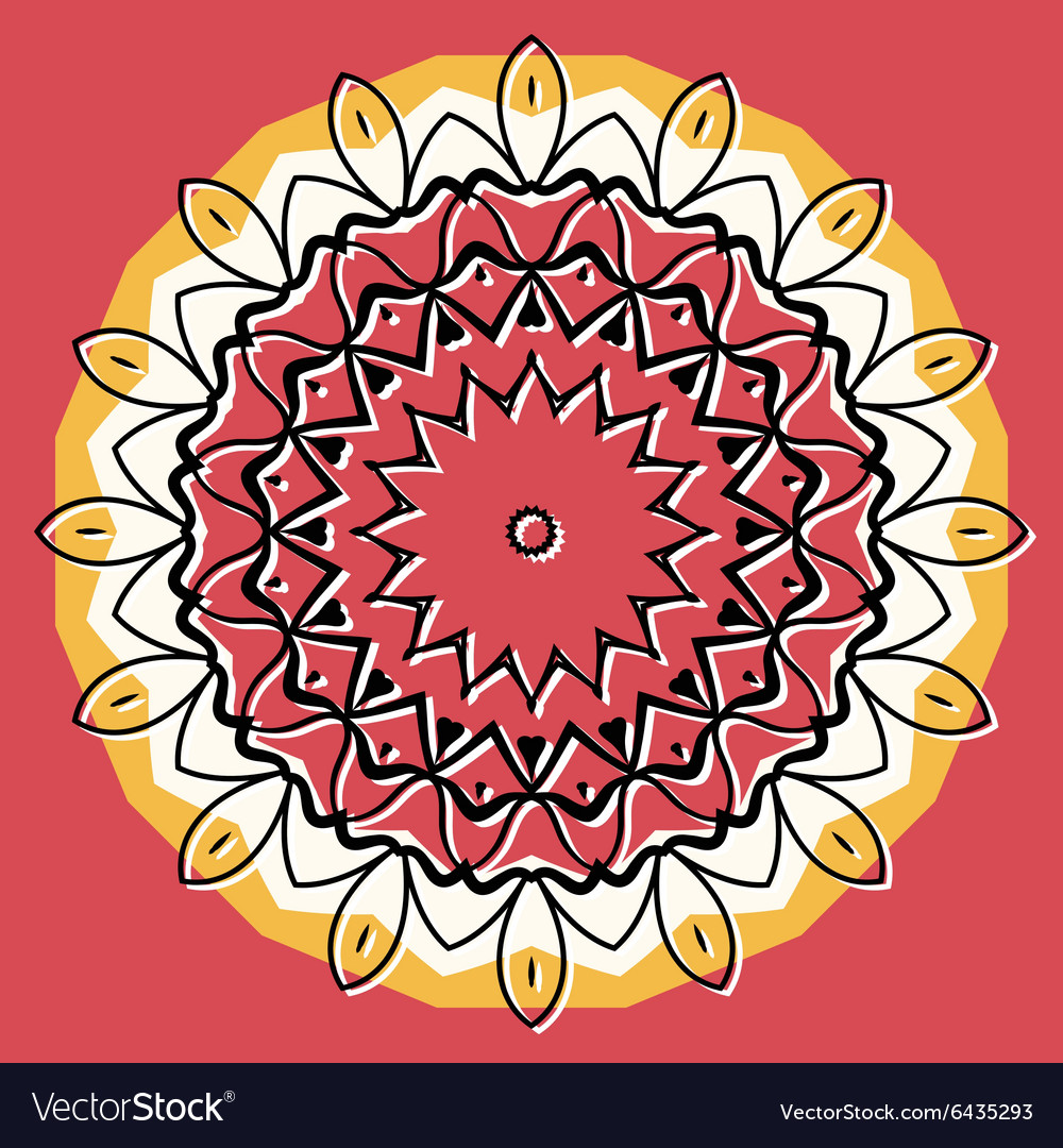 Mandala on round background