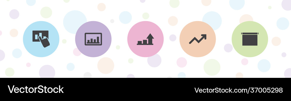5 graph icons Royalty Free Vector Image - VectorStock