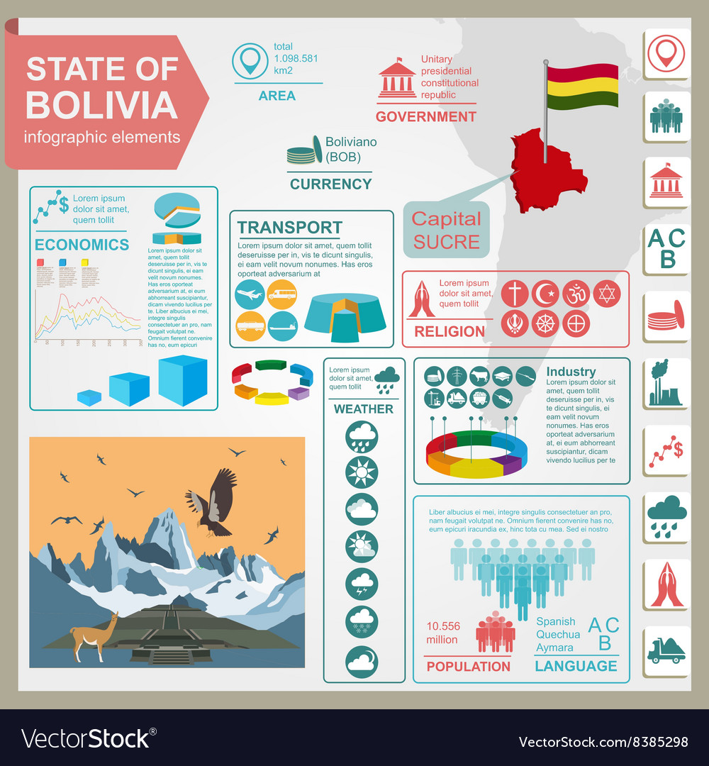 Bolivia infographics statistical data sights