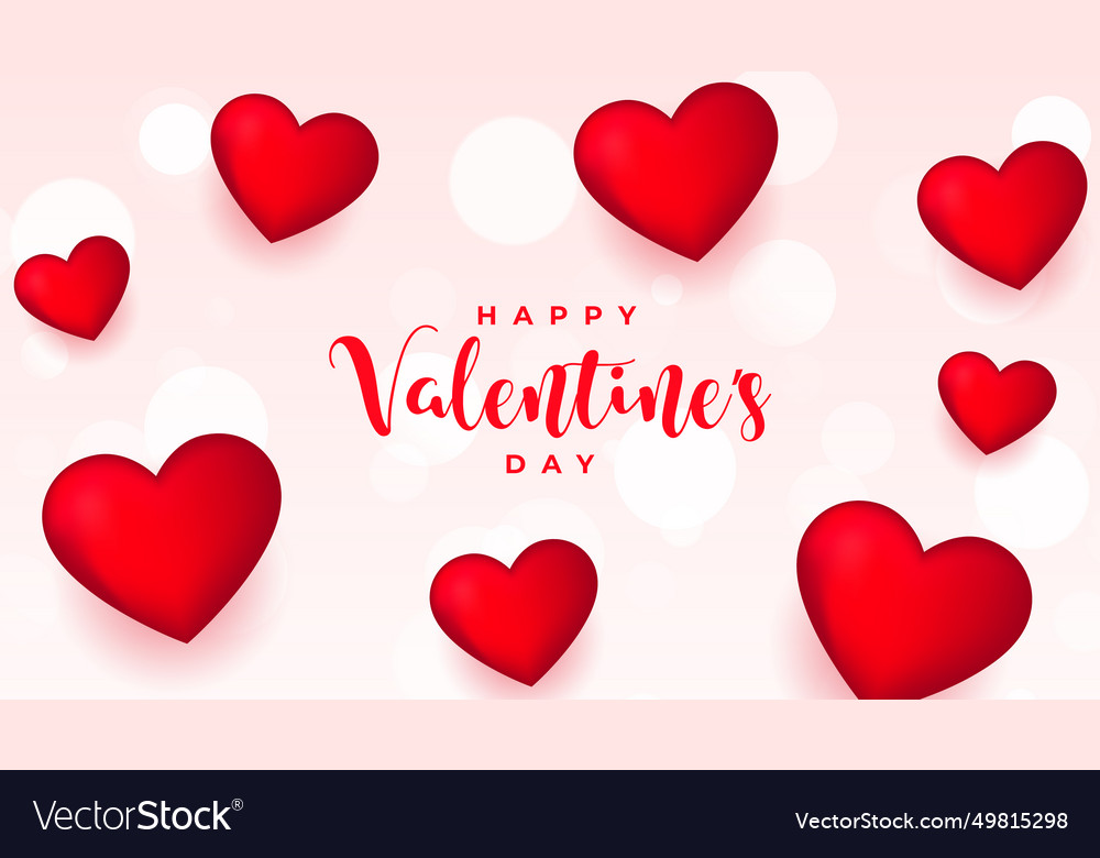 Decorative happy valentine day wishes background Vector Image