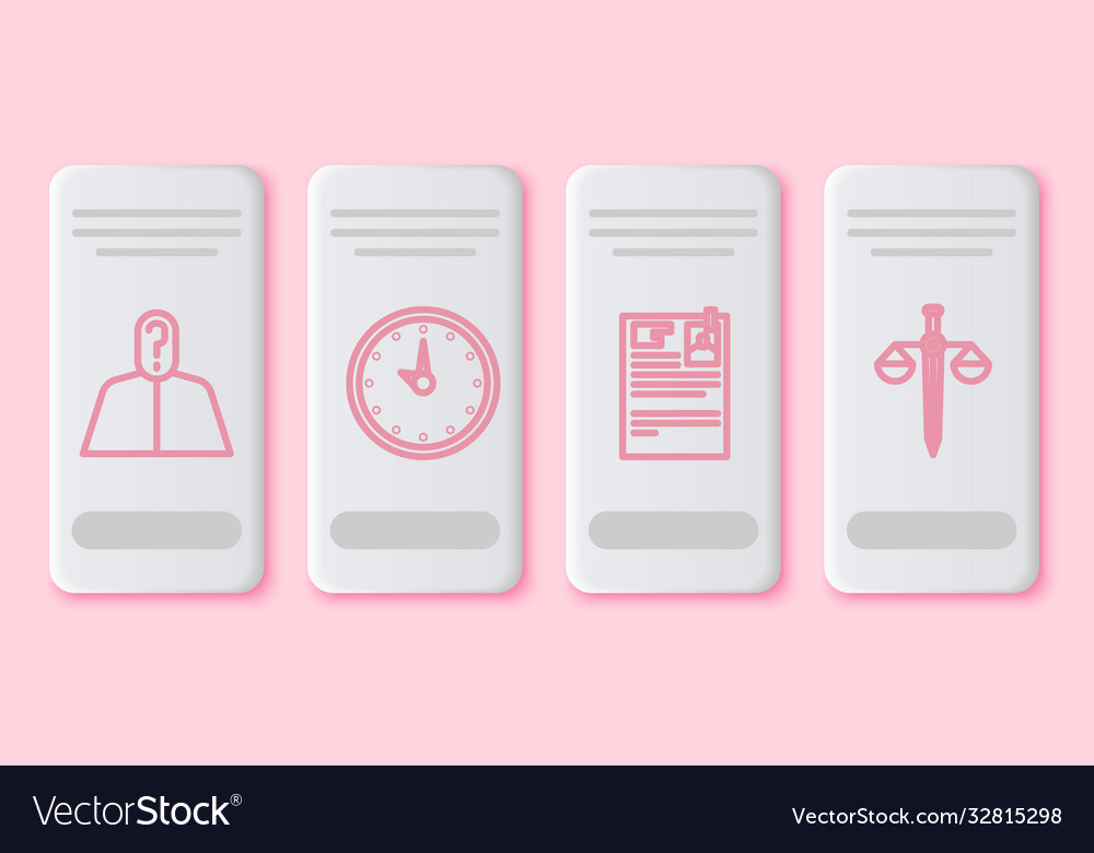Set line anonymous with question mark clock vector image Set line anonymous with question mark clock