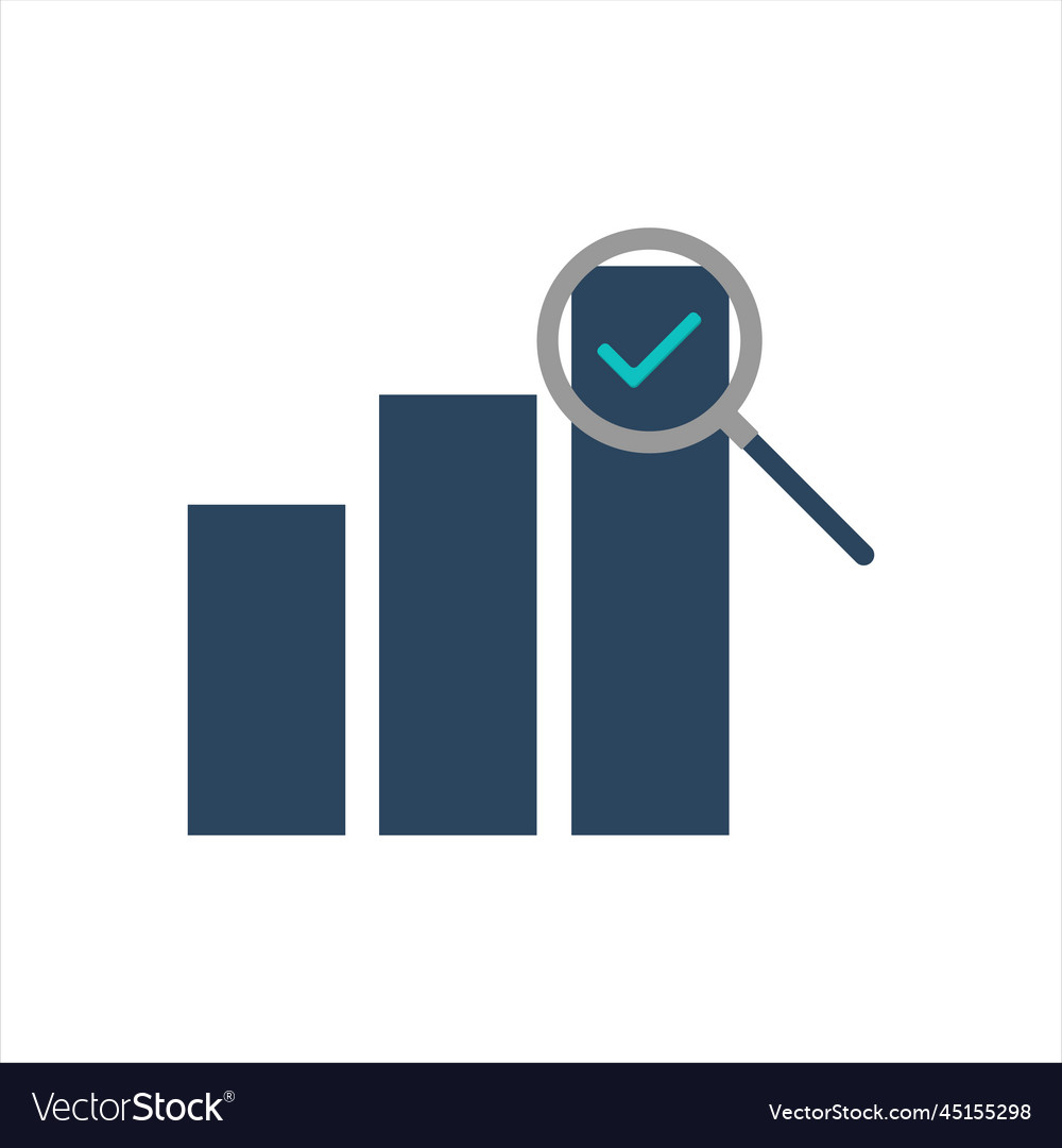 Statistics data analysis icon vector image Statistics data analysis icon