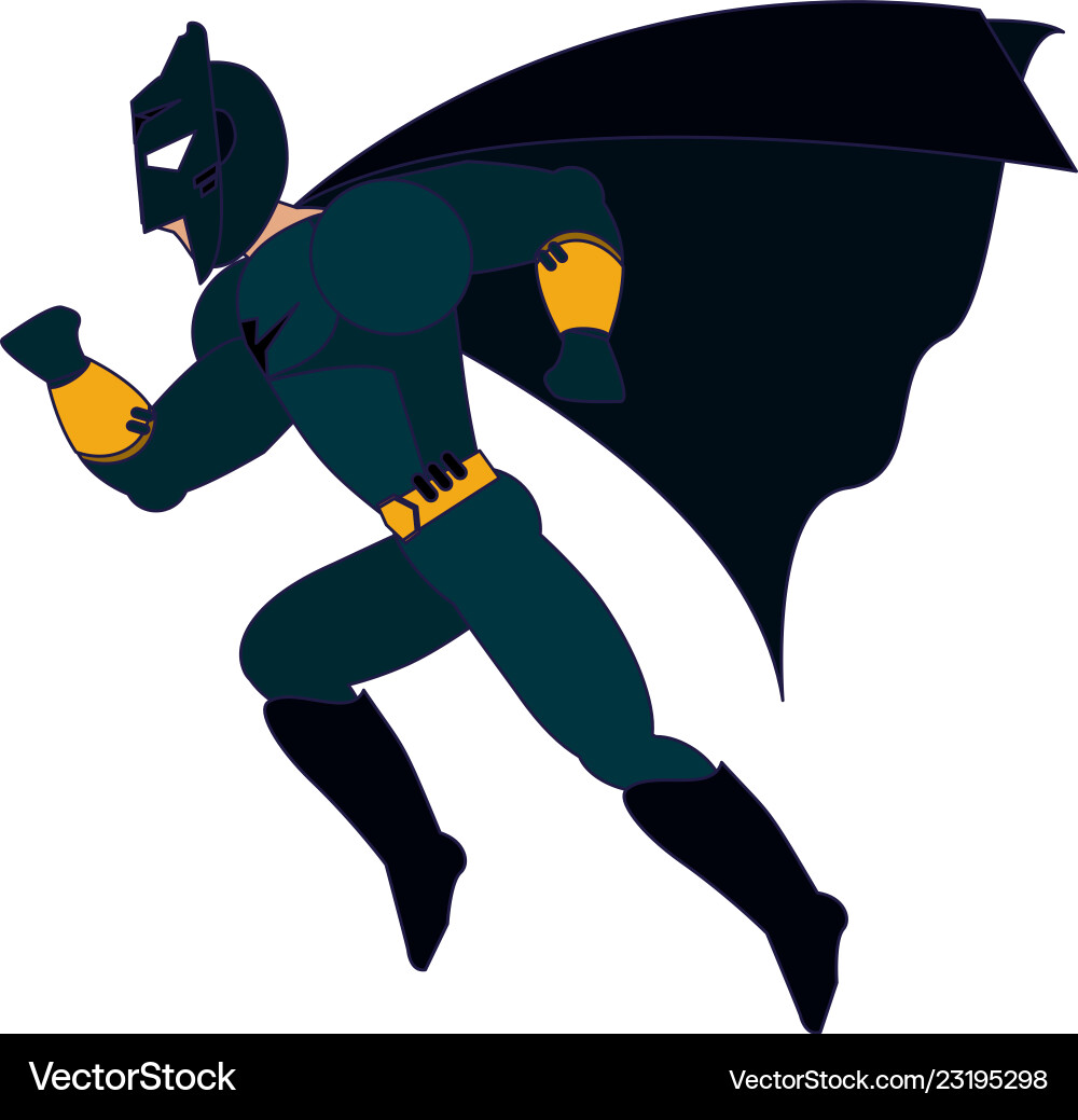 Superhero character cartoon Royalty Free Vector Image