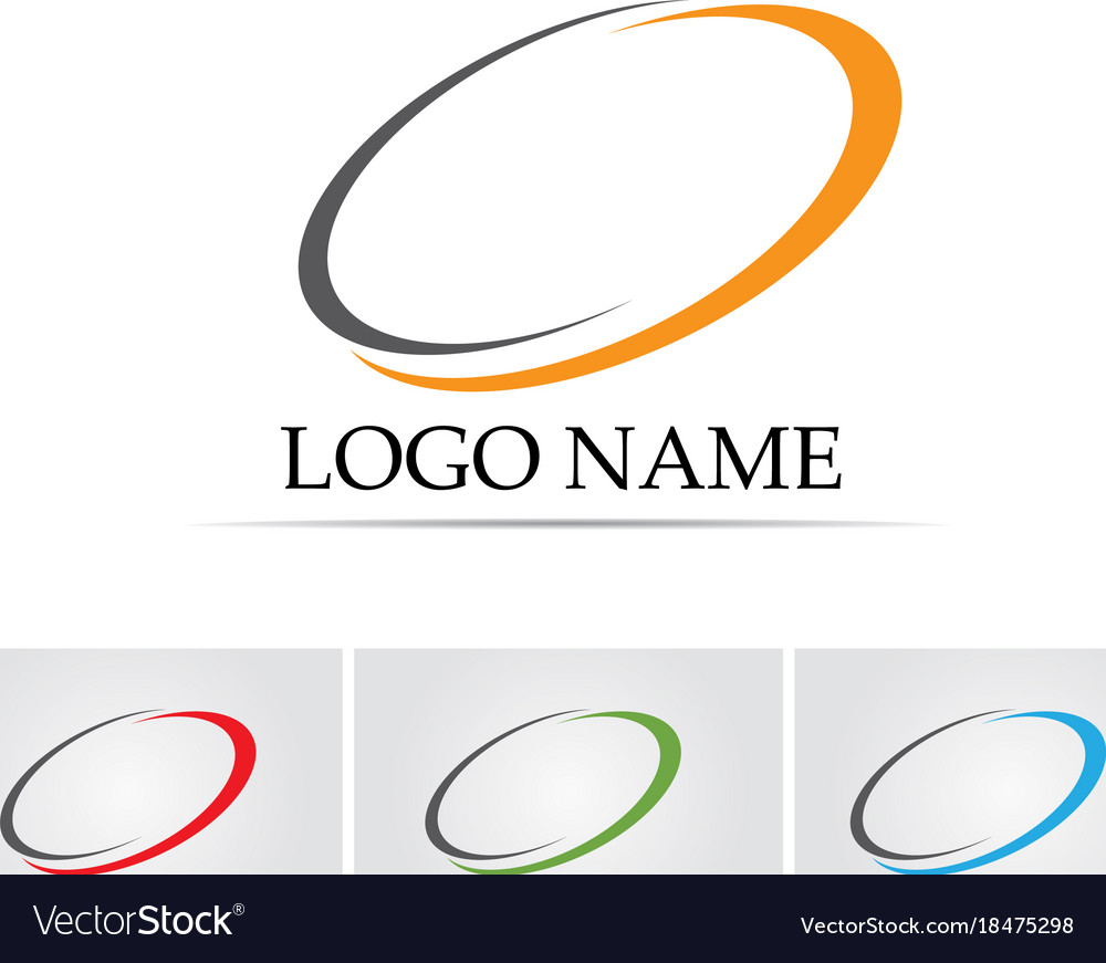 Technology circle logo and symbols Royalty Free Vector Image