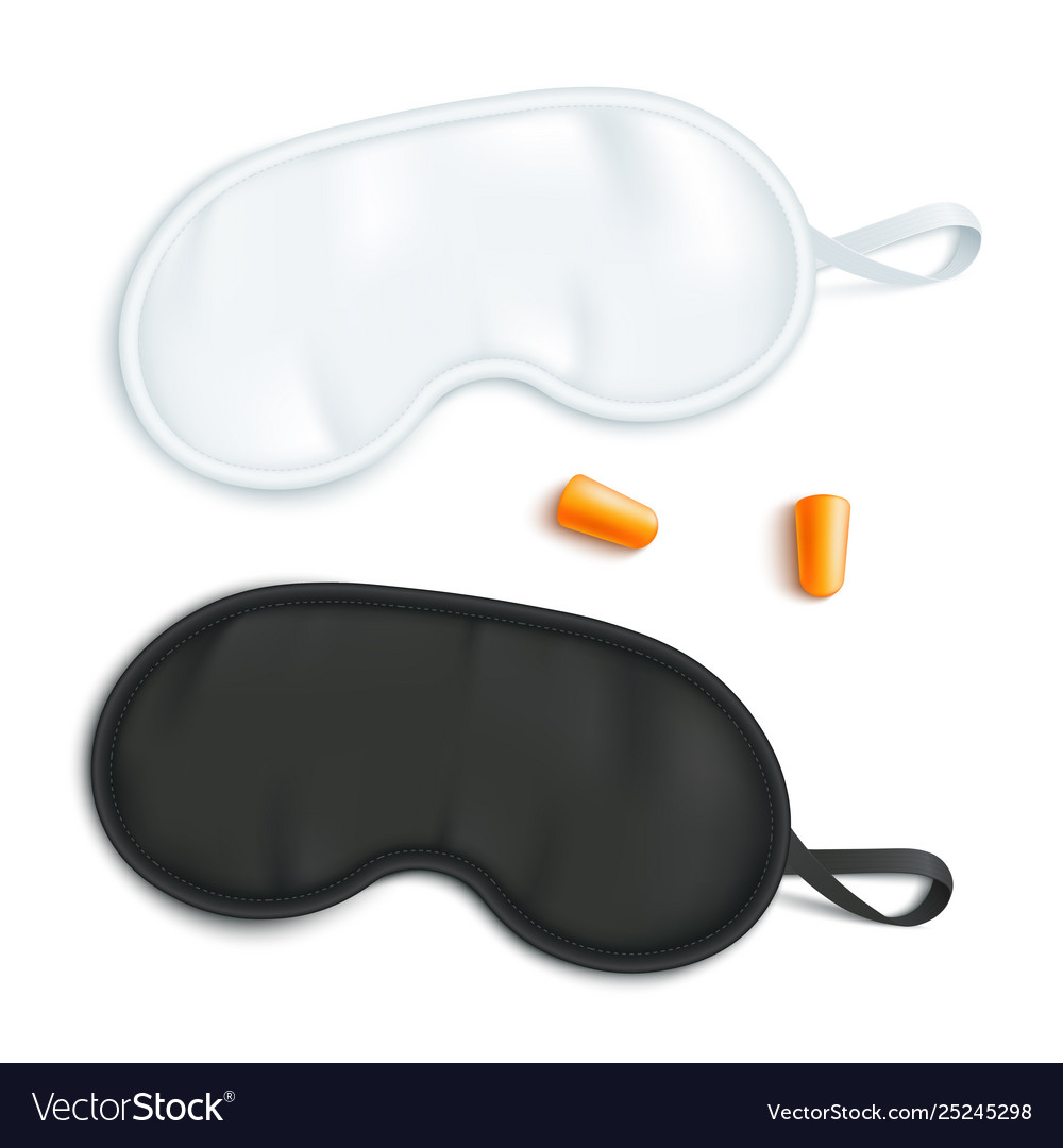 Download White And Black Sleeping Mask Mockup With Pair Of Vector Image Yellowimages Mockups