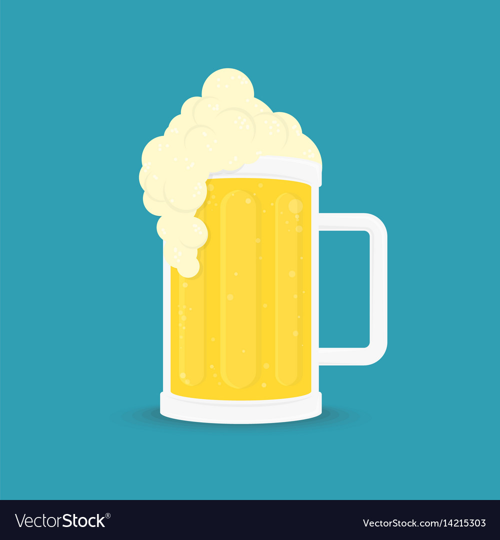 Beer with shadow Royalty Free Vector Image VectorStock