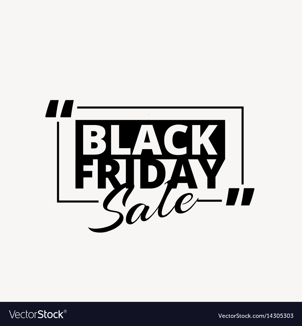 Clean black friday sale promotional text