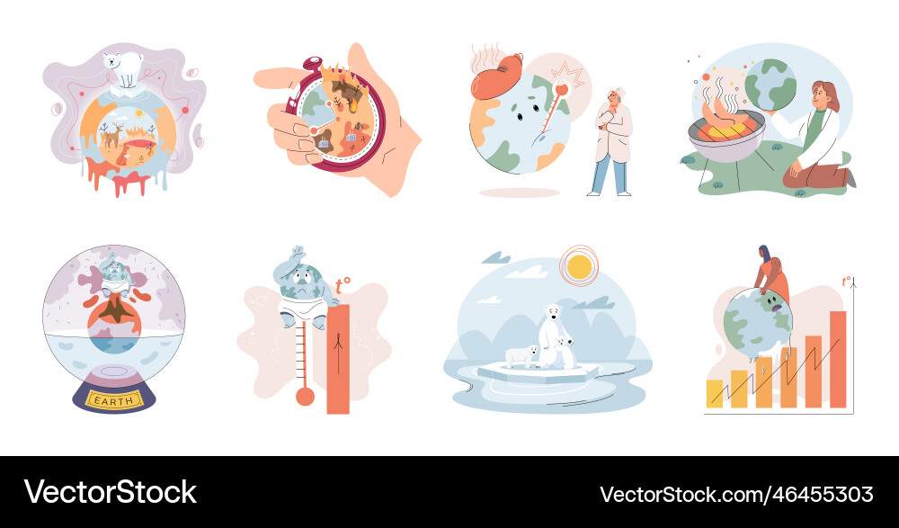Climate change weather global greenhouse warming Vector Image