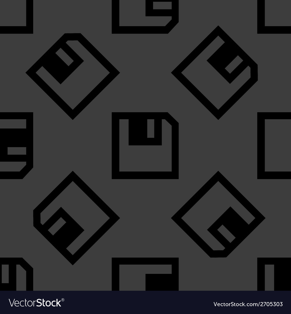Floppy disk web icon flat design seamless pattern