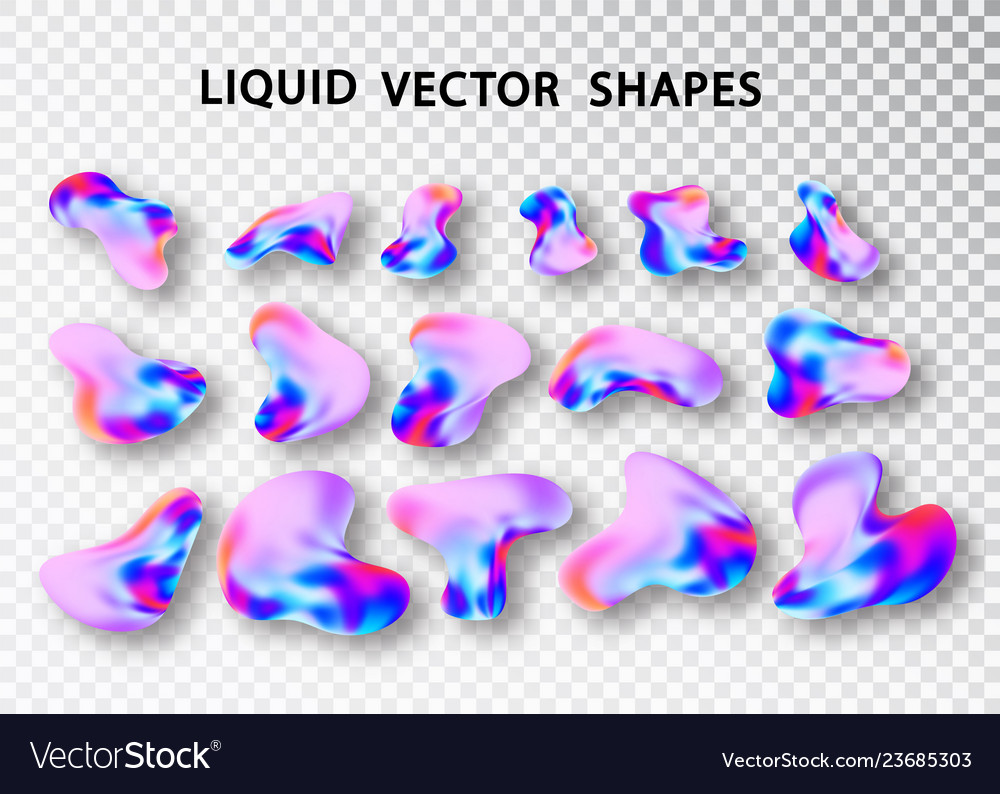 Fluid shape layout isolated template vector image Fluid shape layout isolated template