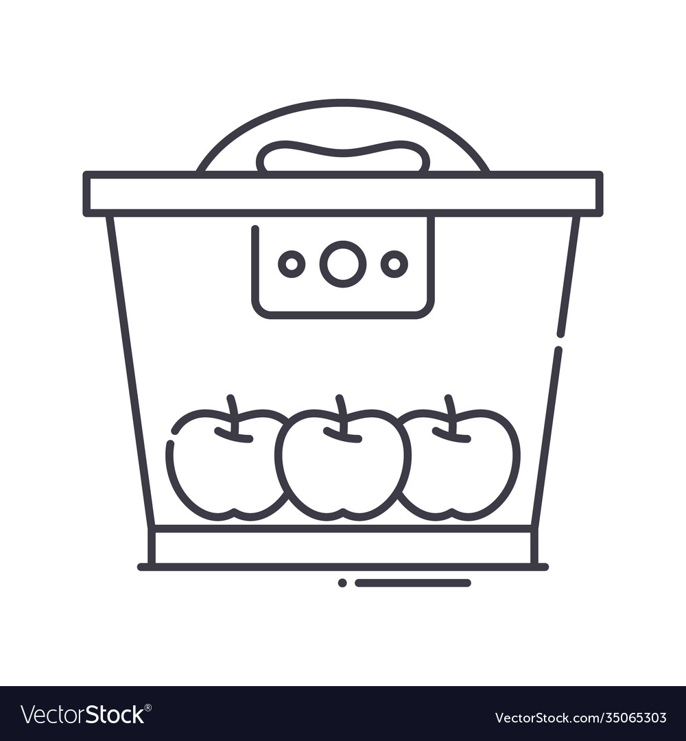 Food processor icon linear isolated vector image Food processor icon linear isolated