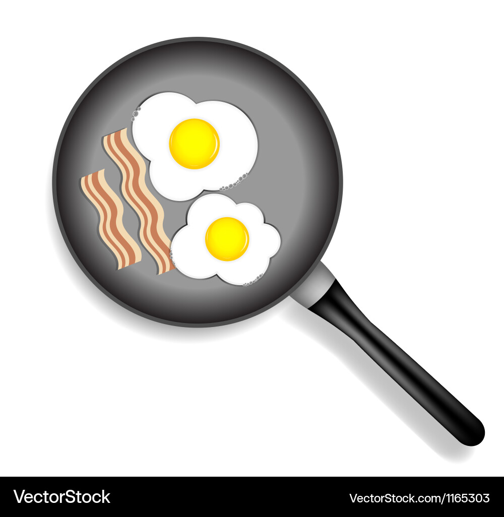 Fried eggs Royalty Free Vector Image - VectorStock