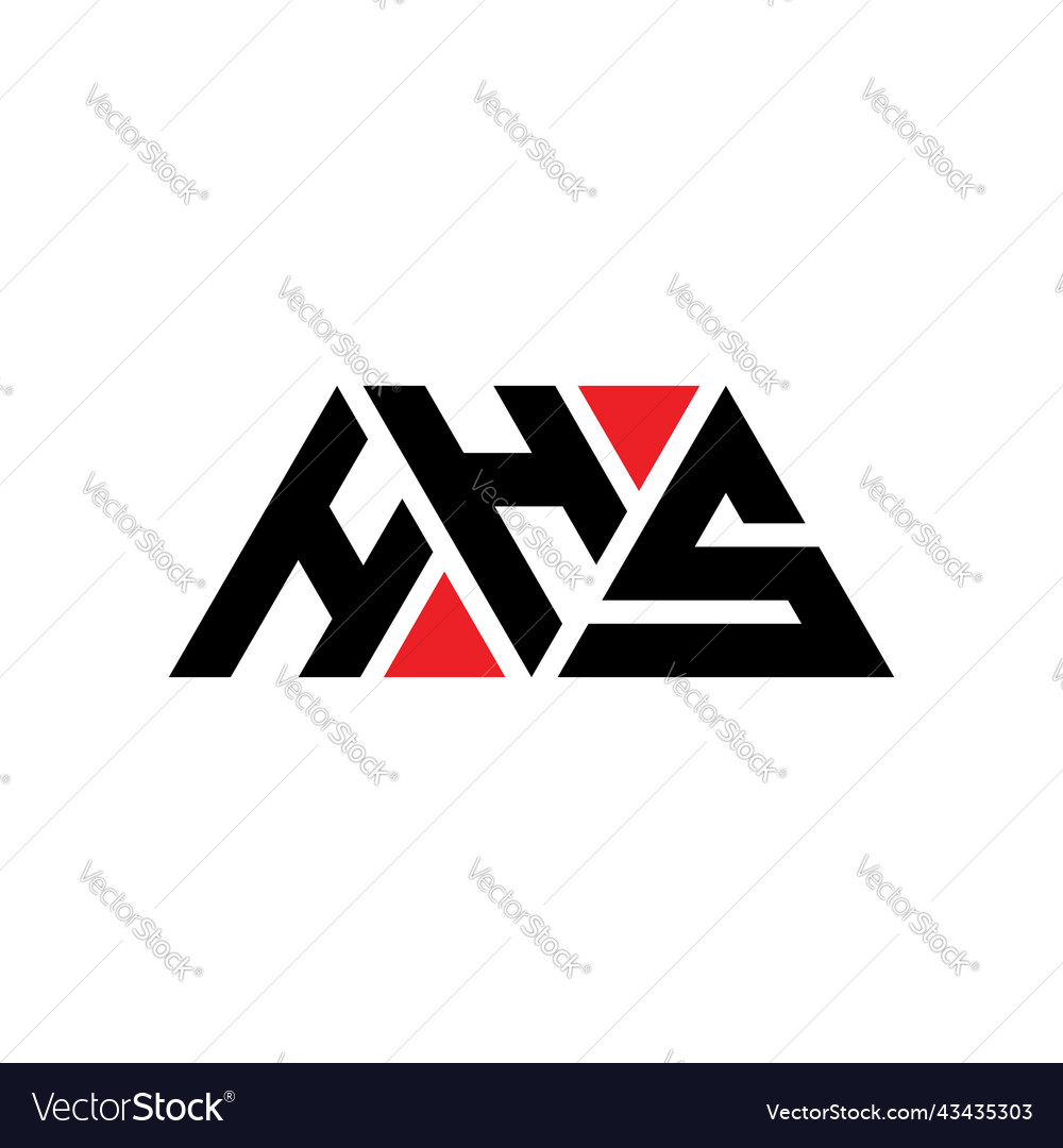 Hhs triangle letter logo design