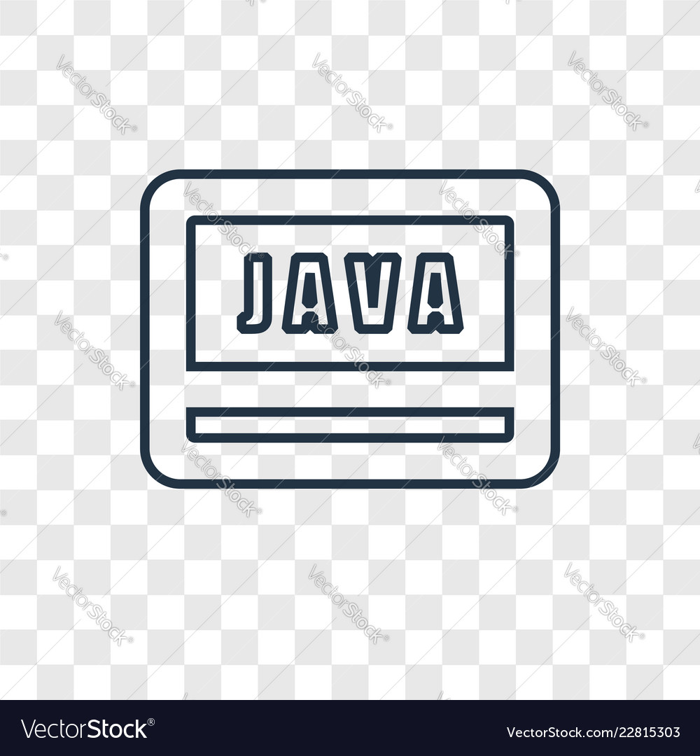 Java-Konzept lineare Ikone isoliert auf transparent vector image Java-Konzept lineare Ikone isoliert auf transparent