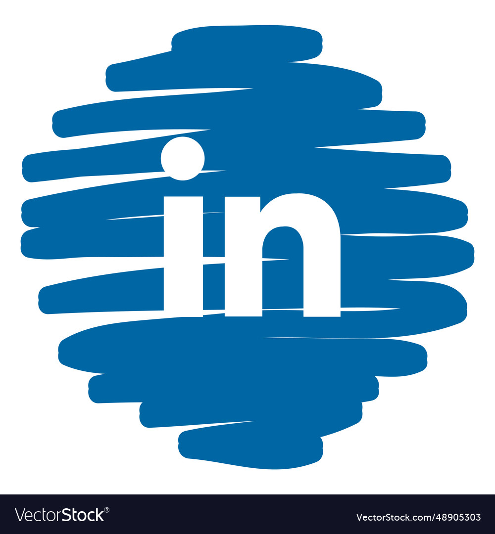 Linkedin distorted round icon