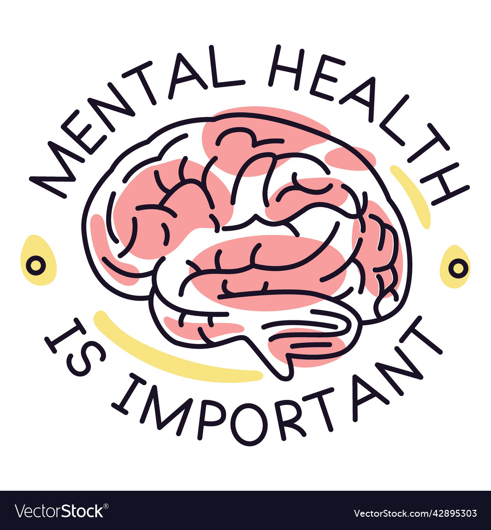 Mental health important badge high quality Vector Image