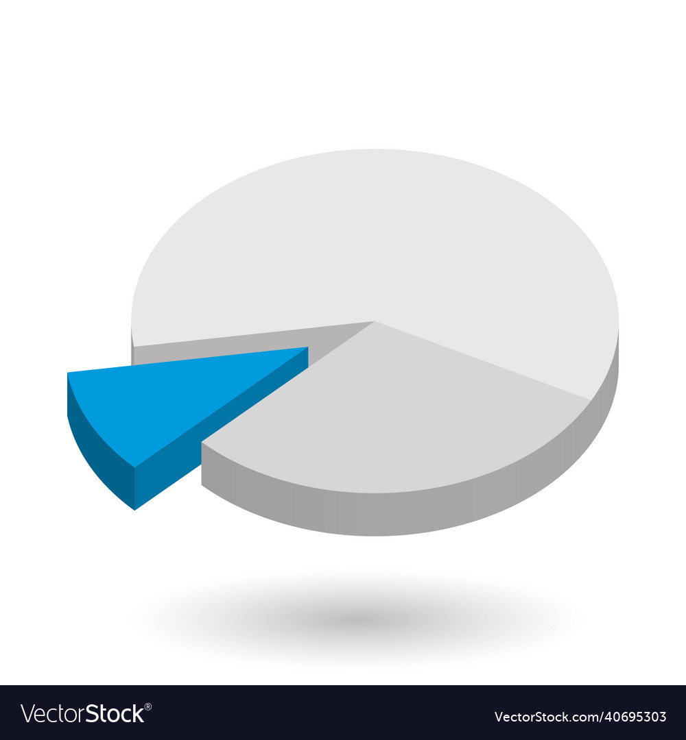 Pie chart design element vector image Pie chart design element