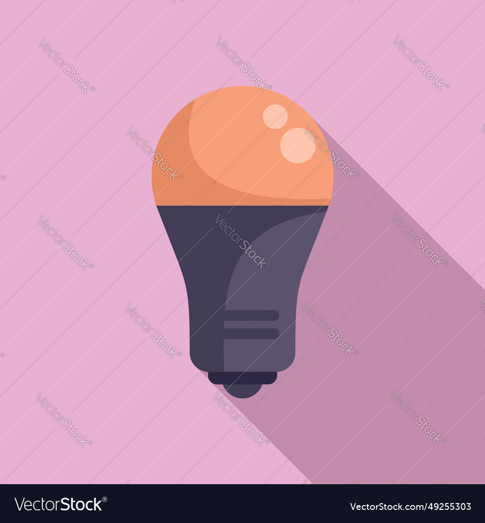 Power bulb control icon flat half Royalty Free Vector Image