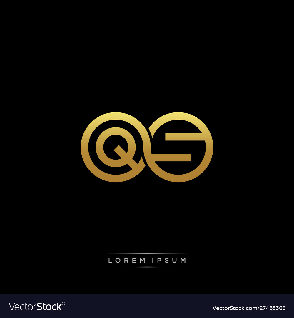 Qs initial letter linked circle capital monogram