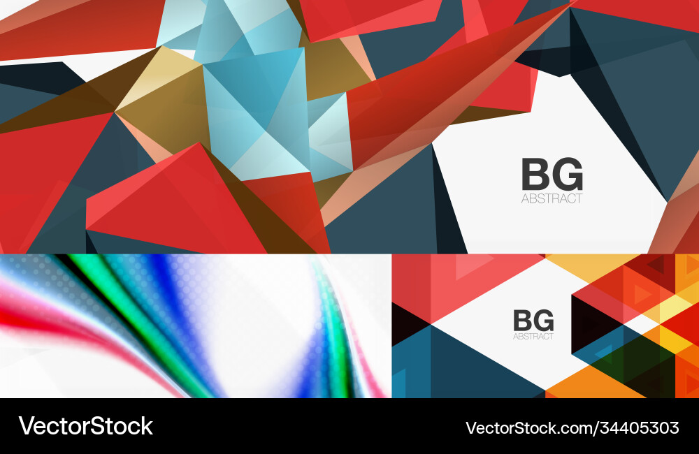 Set minimal geometric backgrounds Royalty Free Vector Image