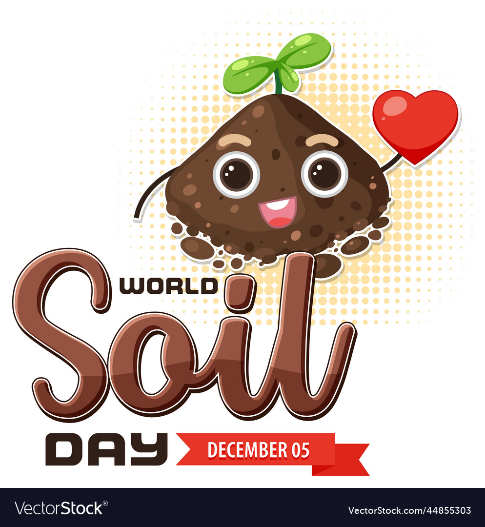 World soil day text for banner or poster design