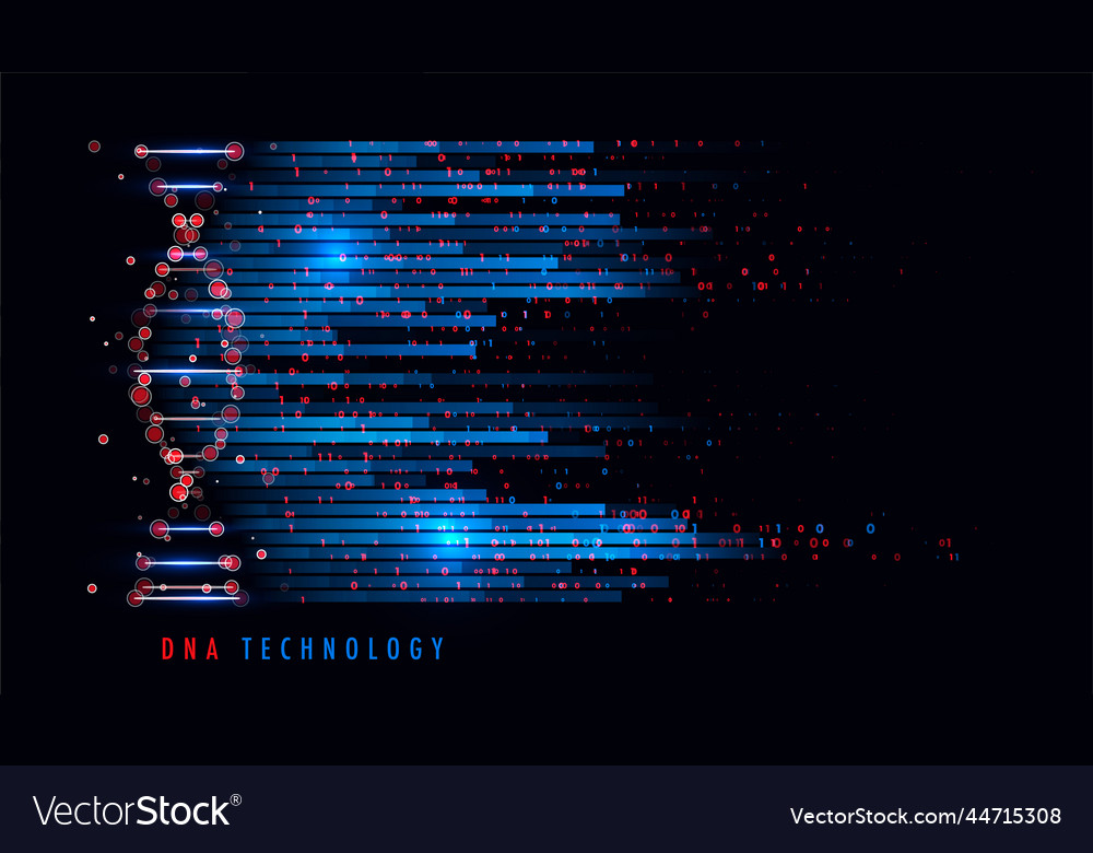 Big genomic data visualization vector image Big genomic data visualization