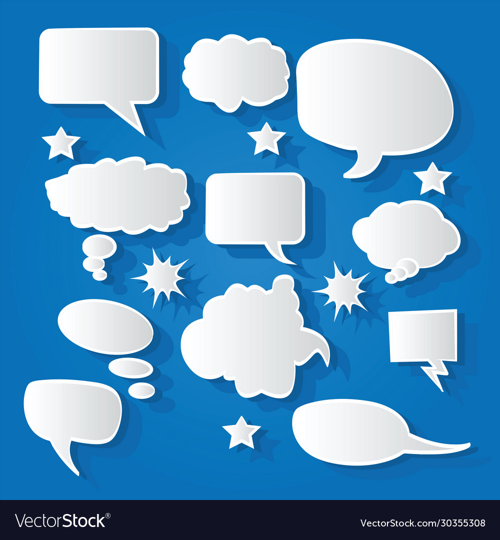Comic bubble speech balloons cartoon