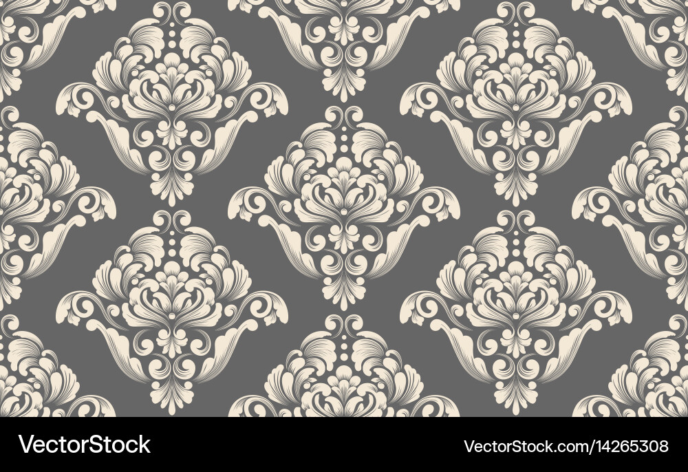Damask seamless pattern background classical Vector Image