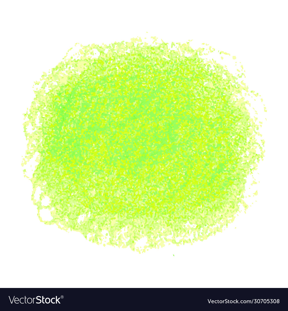 Green crayon scribble texture stain isolated Vector Image
