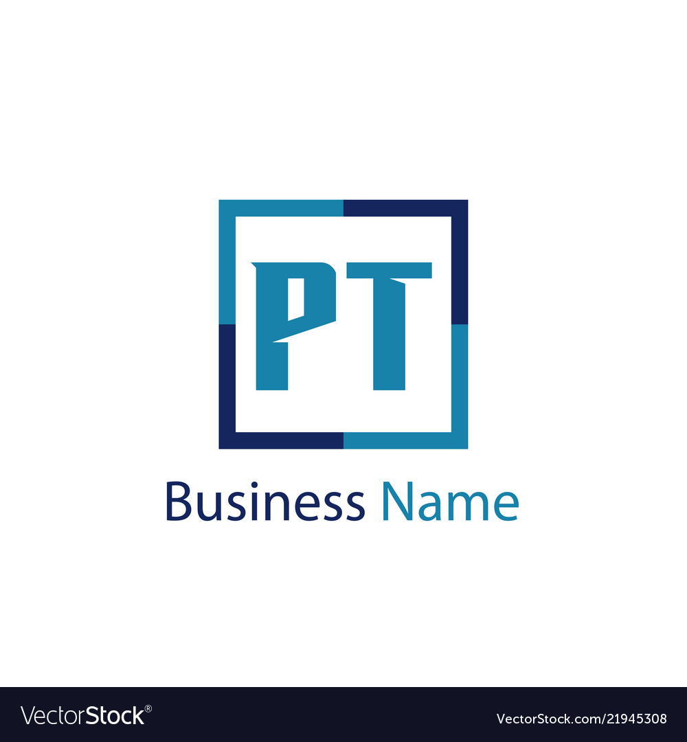 Initial letter pt logo template design