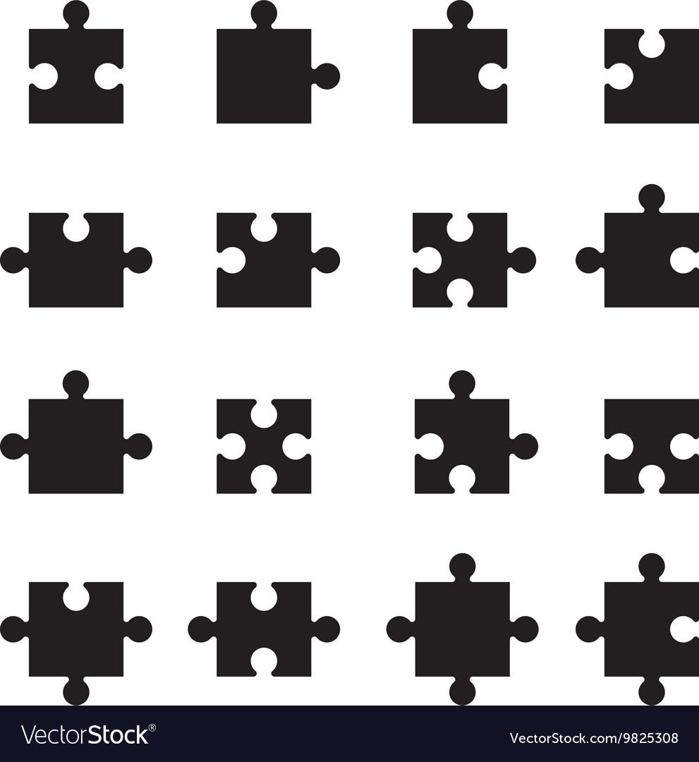 Jigsaw pieces Royalty Free Vector Image - VectorStock