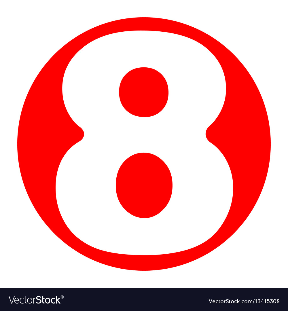 Number 8 sign design template element