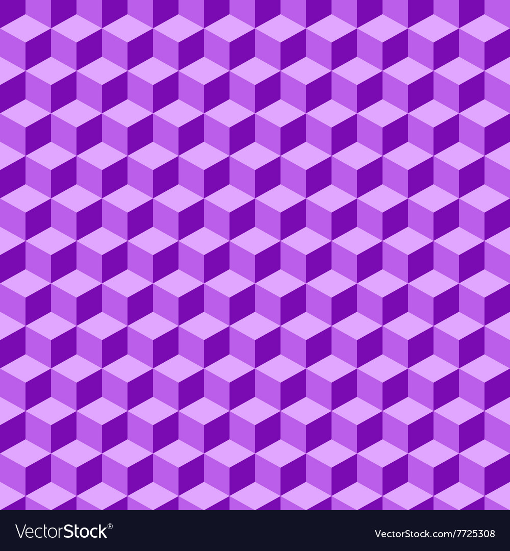 Violet geometric volume seamless pattern