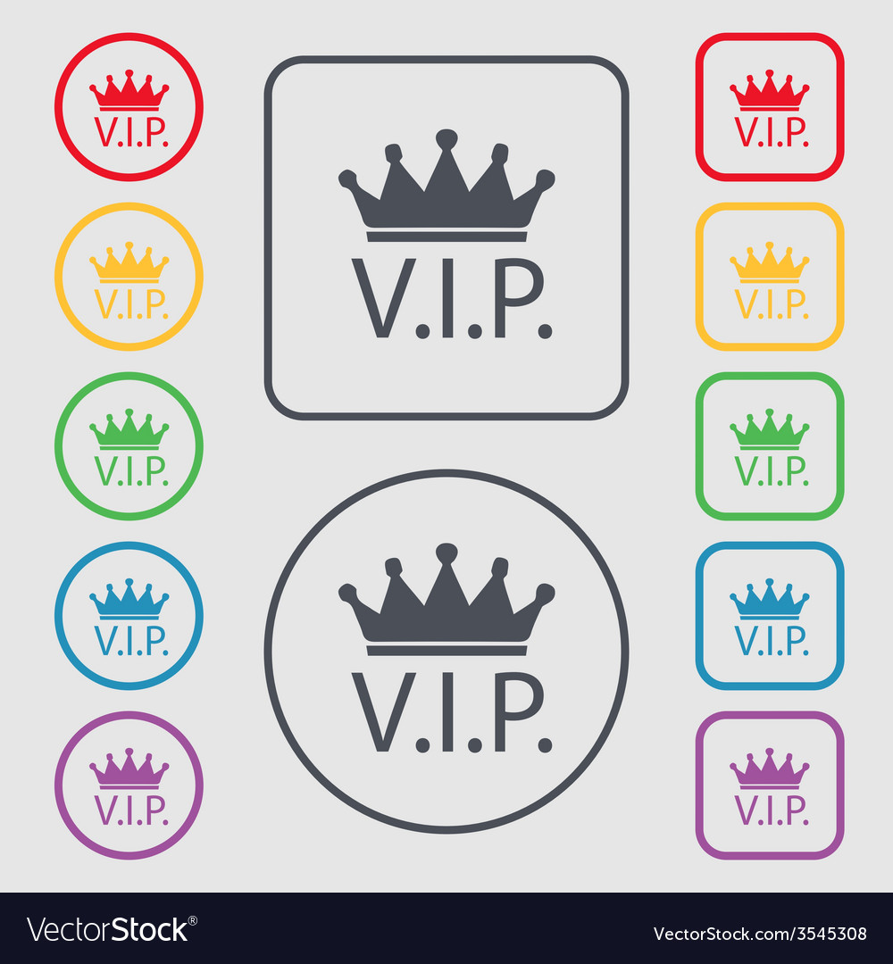 Vip sign icon membership symbol very important