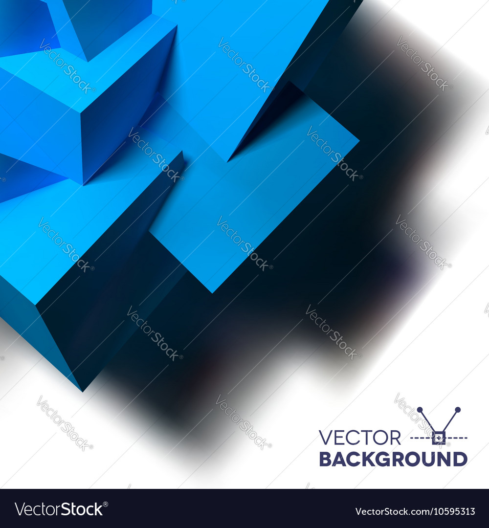Abstract background with overlapping blue cubes
