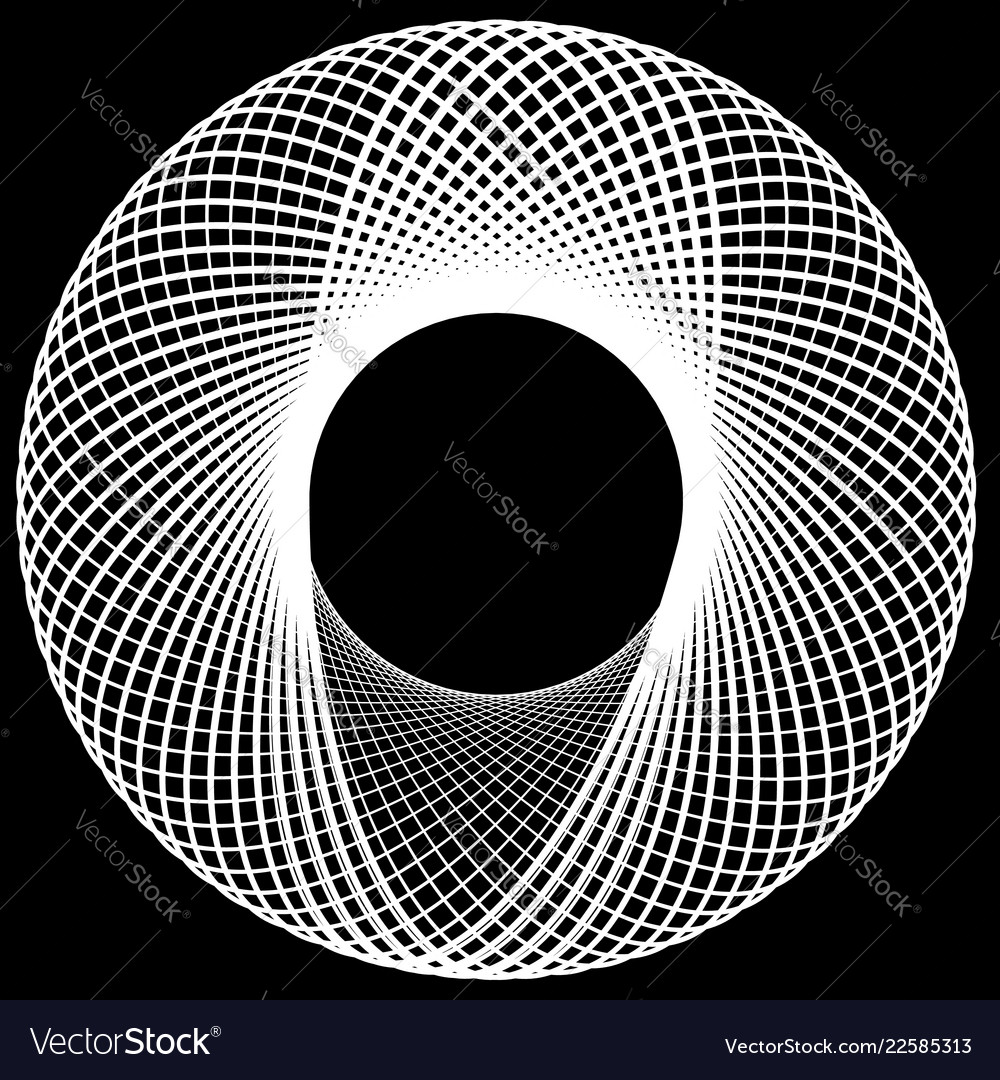 Abstract element circular shape with intersecting