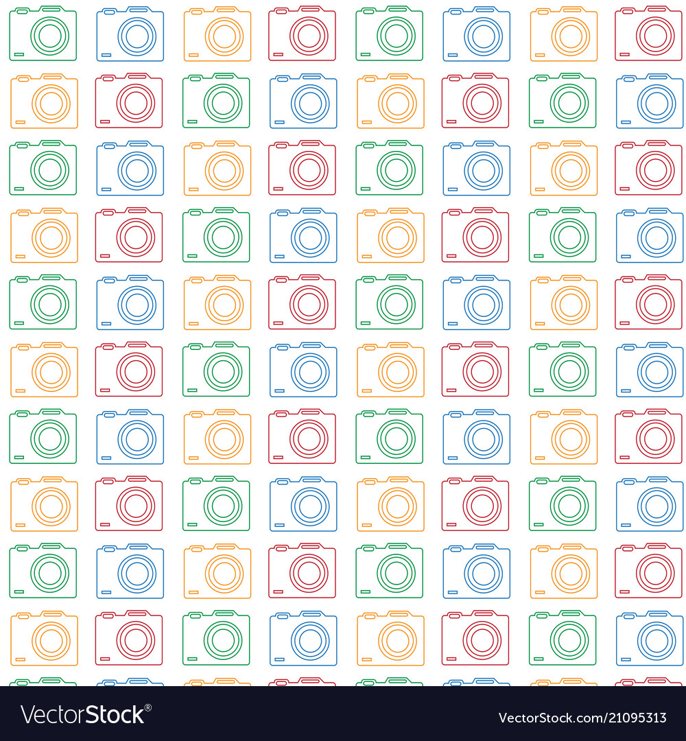 Camera pattern background vector image Camera pattern background