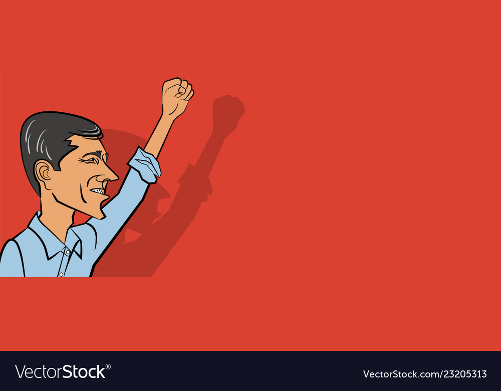 Cartoon portrait of beto orourke Royalty Free Vector Image