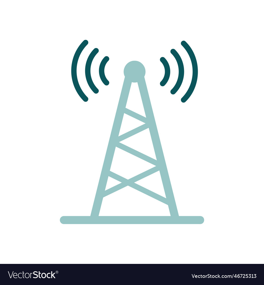 Communication antenna icon navigation sign Vector Image