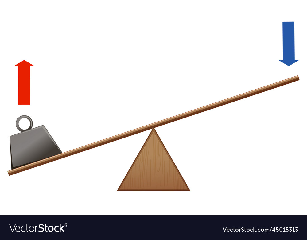 Comparing masses by using a simple balance Vector Image