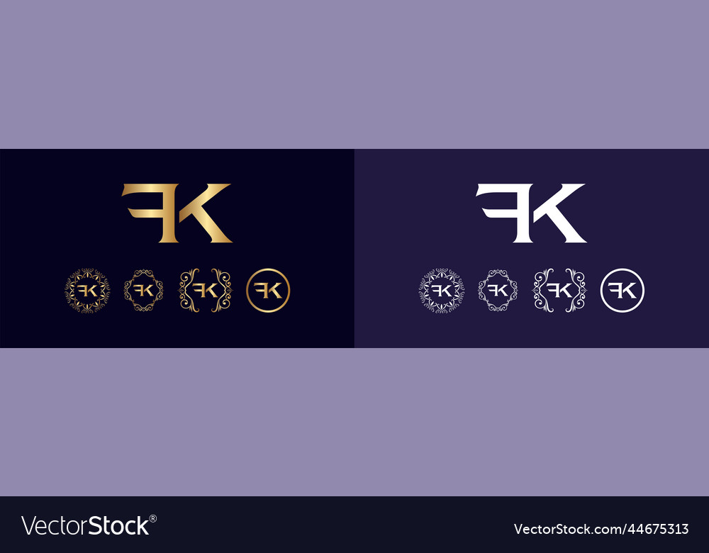Logo der Marke fk design vector image Logo der Marke fk design