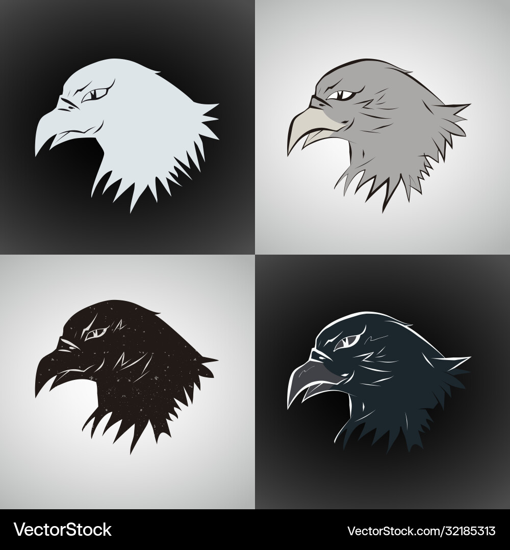 Eagles head profile Royalty Free Vector Image - VectorStock