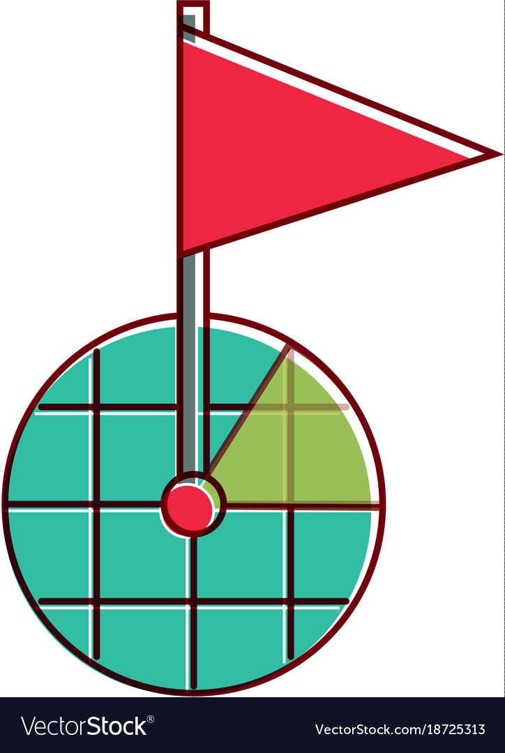 Gps navigation screen pointer map flag marker