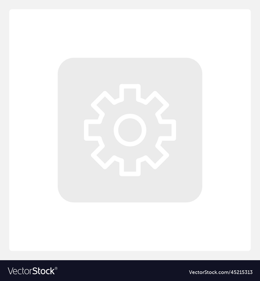 Inactive settings button ui element template vector image Inactive settings button ui element template