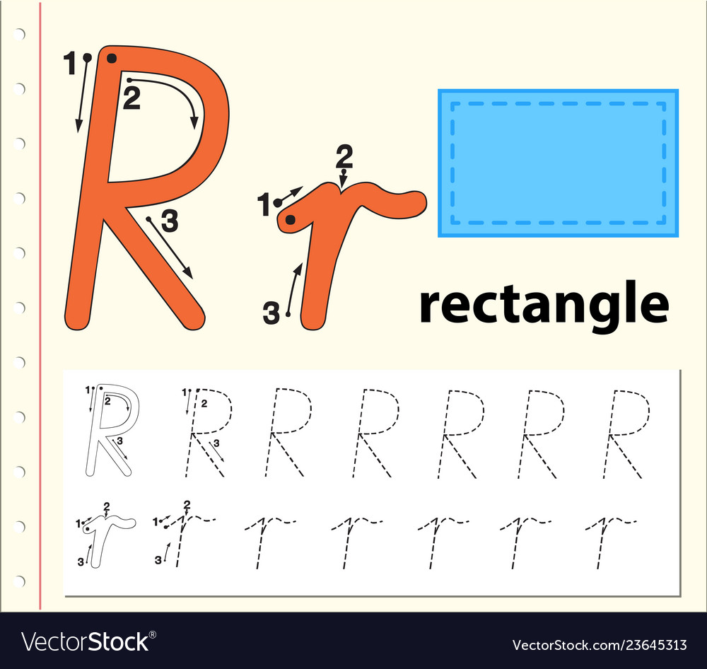 Letter R Tracing Alphabet Arbeitsblätter