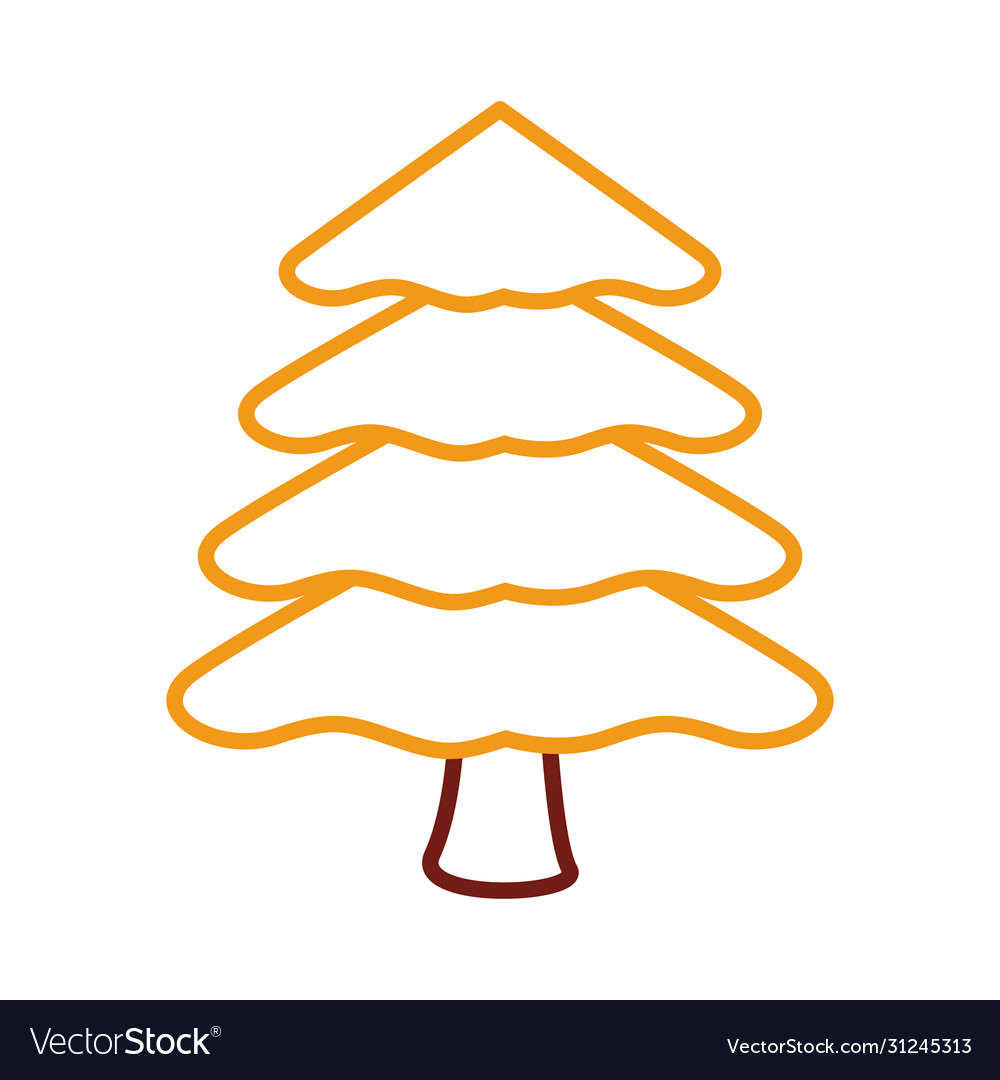 Pine tree plant line style icon