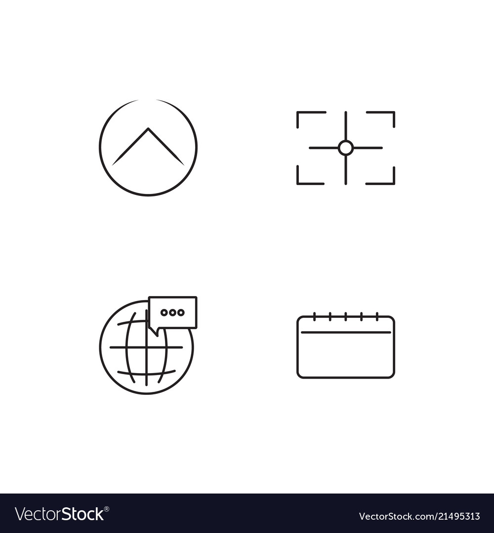 Time linear icons set simple outline