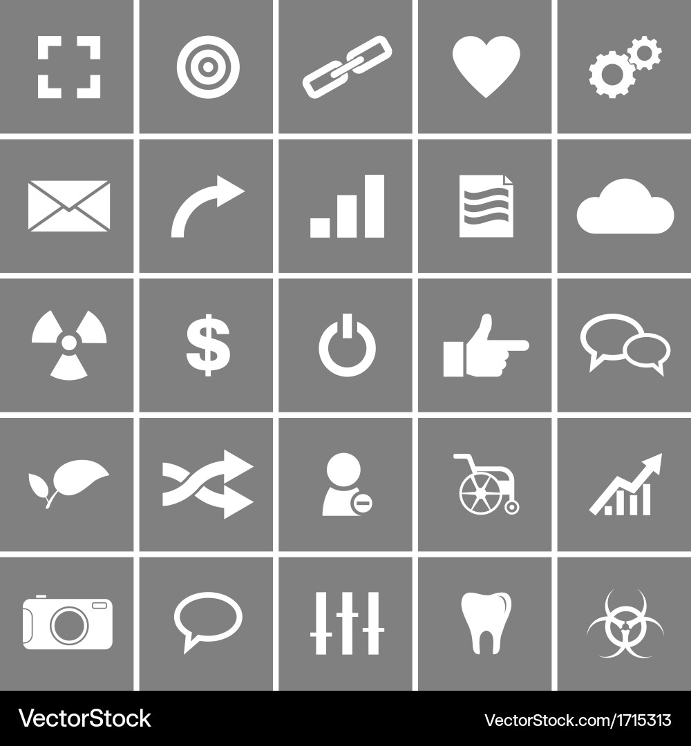 Universal flat icons set 4 Royalty Free Vector Image